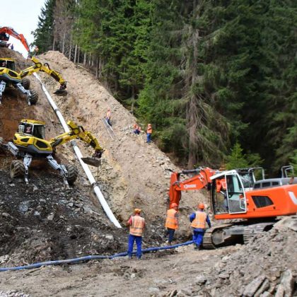 Menzi Muck-Schreitbagger in Ansbach 