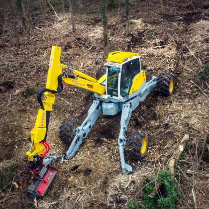 Schreitbagger im Einsatz