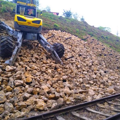 Schreitbaggerarbeiten in Ansbach
