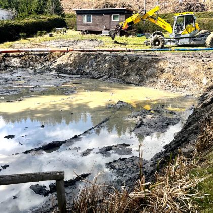 Wasserbau mit Menzi Muck