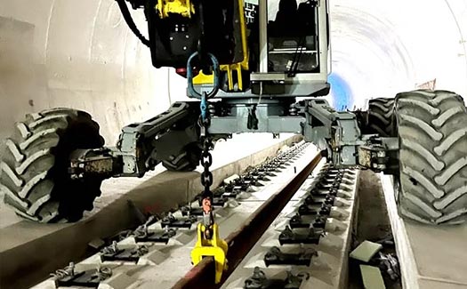 Gleiseinzug, Schienenverlegen, Tiefenentwässerung